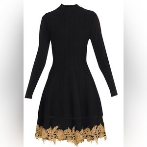 COPY - Lela Rose Black and Gold Dress size M